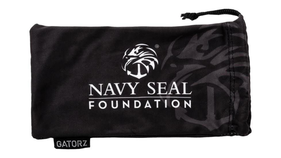 Gatorz Navy SEAL Foundation Delta Sunglasses, Black Frame with Black Logo, Rose Polarized Lens with Gold Mirror, GZ-50-089