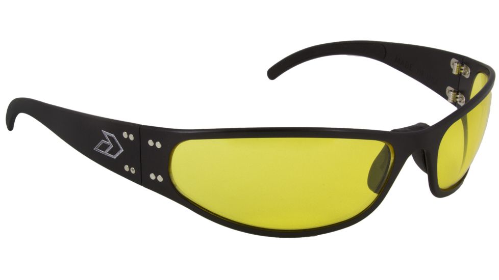 Gatorz Radiator Sunglasses, Black Frame, Yellow Lens RADBLK04