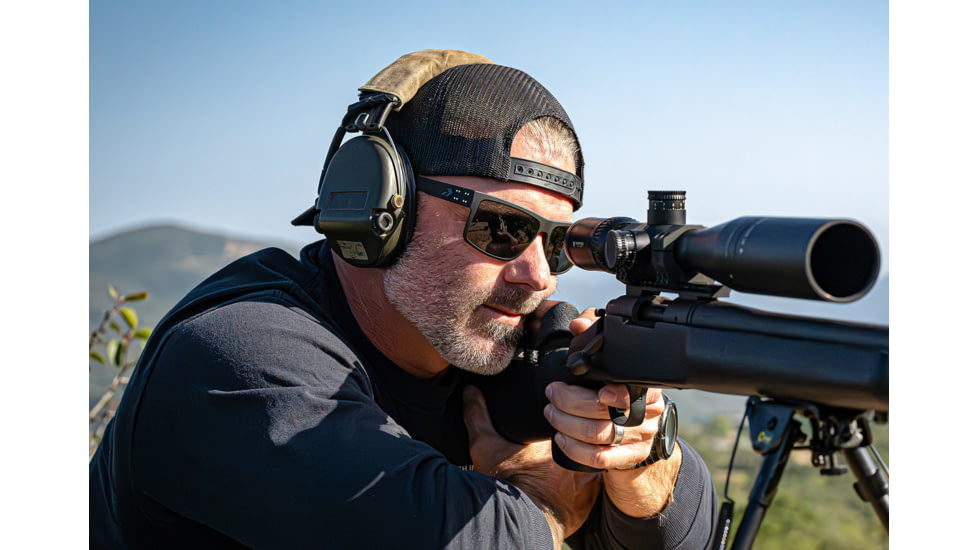 Gatorz Rig Sunglasses, Black Frame with Black Logo, Smoke Lenses, GZ-14-001