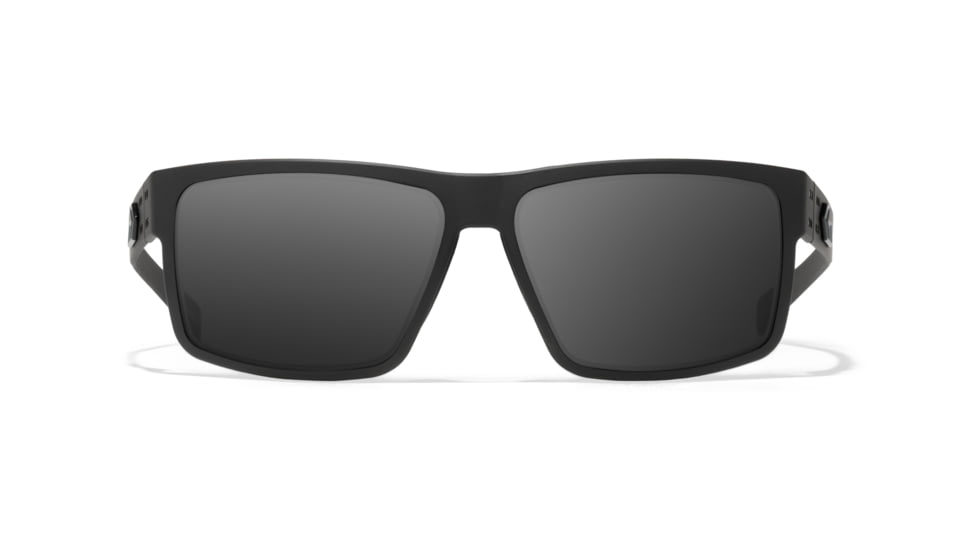 Gatorz Rig Sunglasses, Black Frame with Black Logo, MilSpec Ballistic, Anti-Fog Smoke Lenses, GZ-14-002