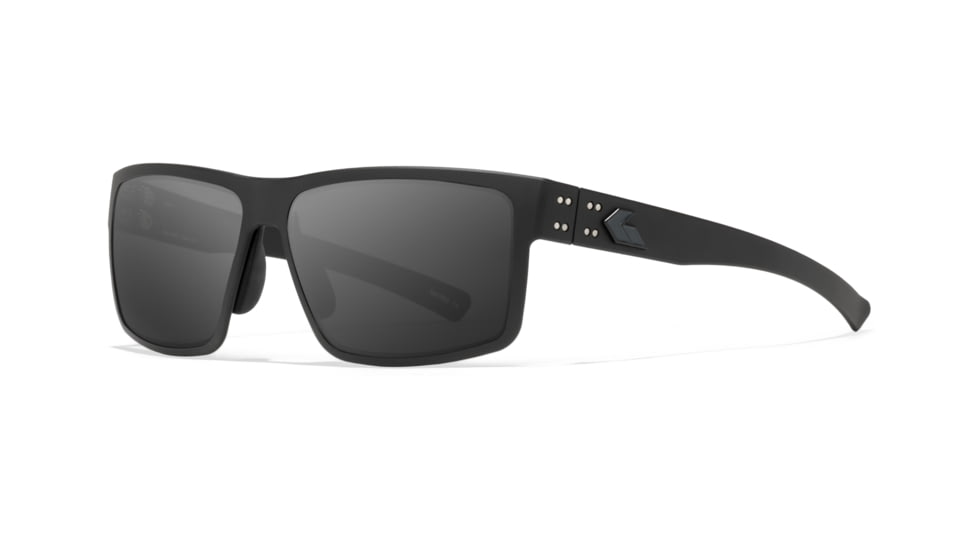 Gatorz Rig Sunglasses, Black Frame with Black Logo, MilSpec Ballistic, Anti-Fog Smoke Lenses, GZ-14-002