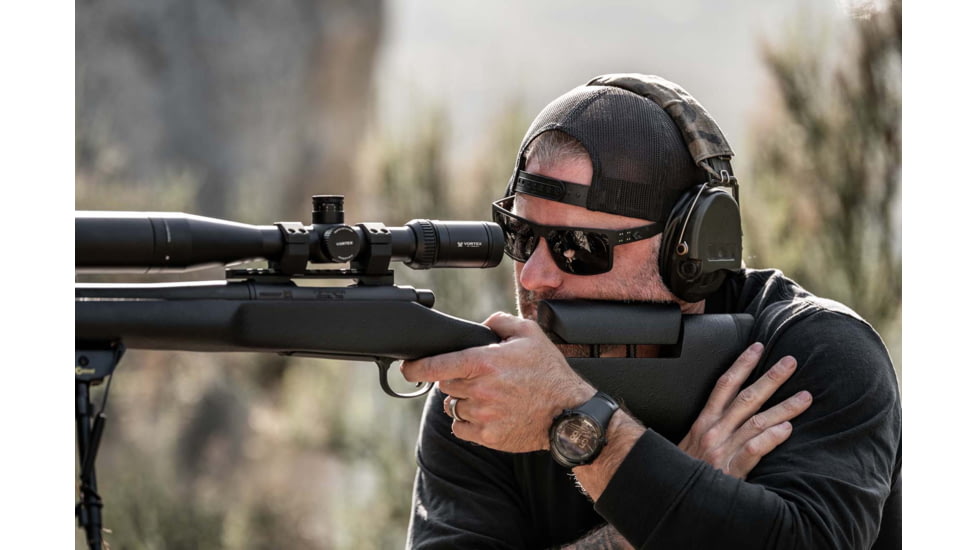 Gatorz Rig Sunglasses, Black Frame with Black Logo, OPz Smoke Lenses, GZ-14-010