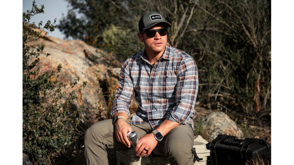 Gatorz Rig Sunglasses, Black Frame with Black Logo, OPz Smoke Lenses, GZ-14-010