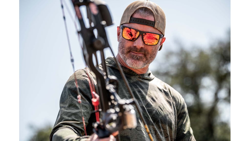 Gatorz Rig Sunglasses, Black Frame with Silver Logo, OPz Rose Gold Mirror Lenses, GZ-14-050