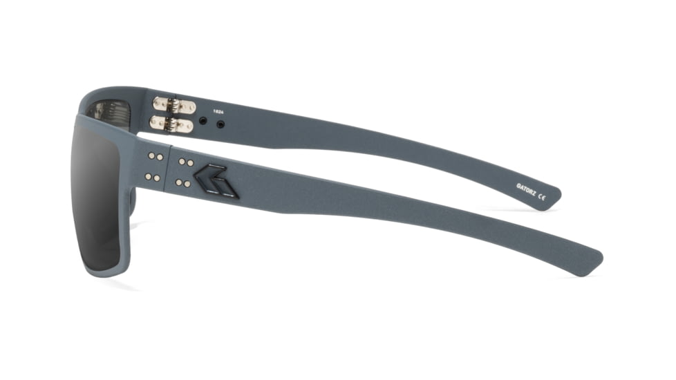 Gatorz Rig Sunglasses, Slate Frame with Black Logo, Smoke Lenses, GZ-14-100