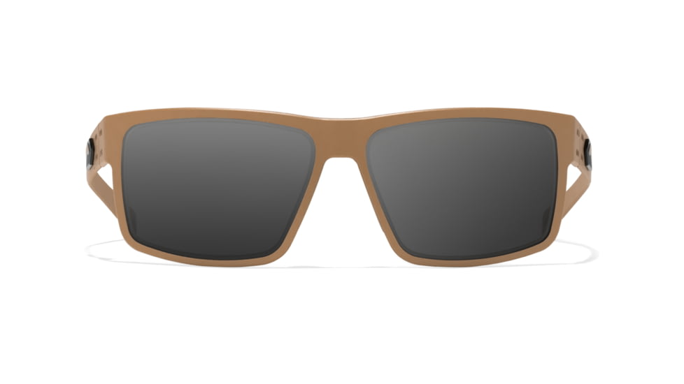 Gatorz Rig Sunglasses, Tan Frame with Black Logo, Smoke Lenses, GZ-14-301