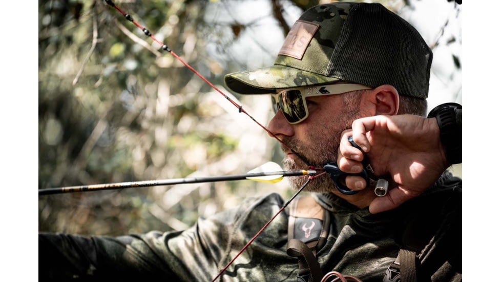 Gatorz Rig Sunglasses, Tan Frame with Black Logo, Smoke Lenses, GZ-14-301