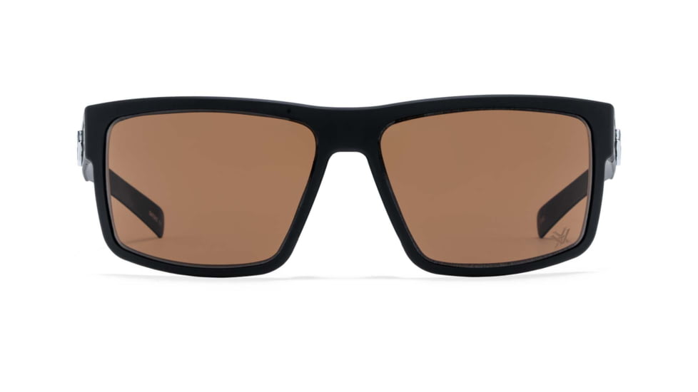 Gatorz Rig Vortex Sunglasses, Black Frame, Brown High Contrast MilSpec Ballistic Optimized Polarized Lens with Anti-Reflective Coating, Black/Brown, Large, GZ-53-488