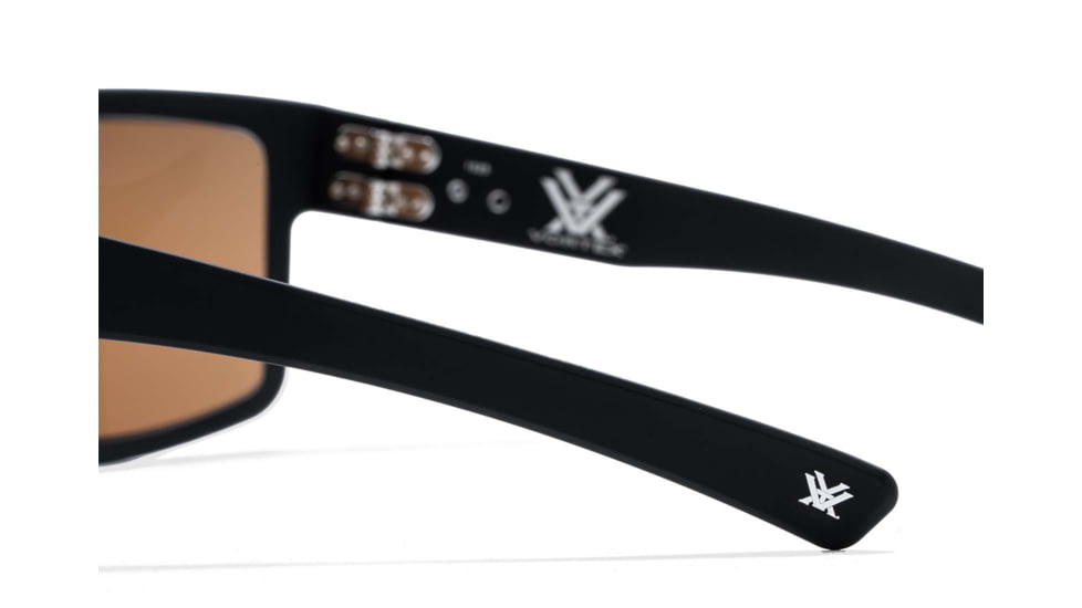 Gatorz Rig Vortex Sunglasses, Black Frame, Brown High Contrast MilSpec Ballistic Optimized Polarized Lens with Anti-Reflective Coating, Black/Brown, Large, GZ-53-488