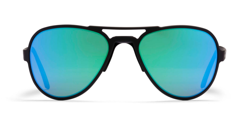 Gatorz Skyhook Sunglasses, Black Frame, Brown Polarized w/Green Mirror Lens, GZ-09-023