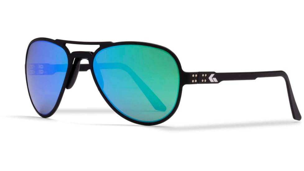 Gatorz Skyhook Sunglasses, Black Frame, Brown Polarized w/Green Mirror Lens, GZ-09-023