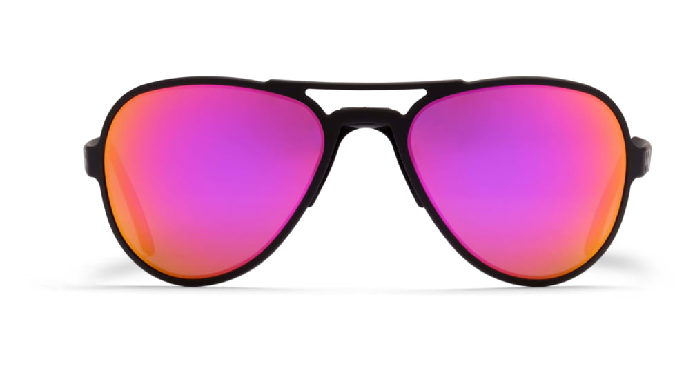 Gatorz Skyhook Sunglasses, Black Frame, Brown Polarized w/Pink Mirror Lens, GZ-09-027