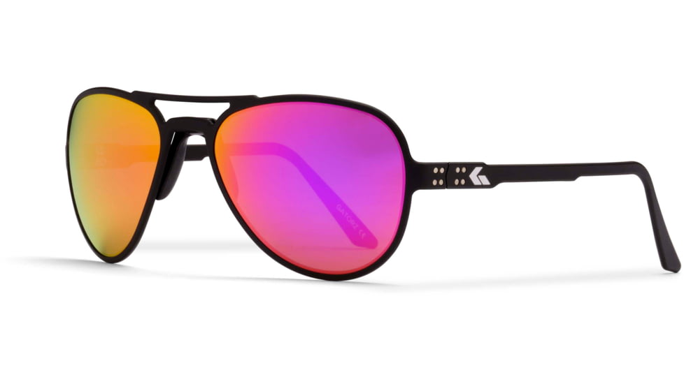 Gatorz Skyhook Sunglasses, Black Frame, Brown Polarized w/Pink Mirror Lens, GZ-09-027