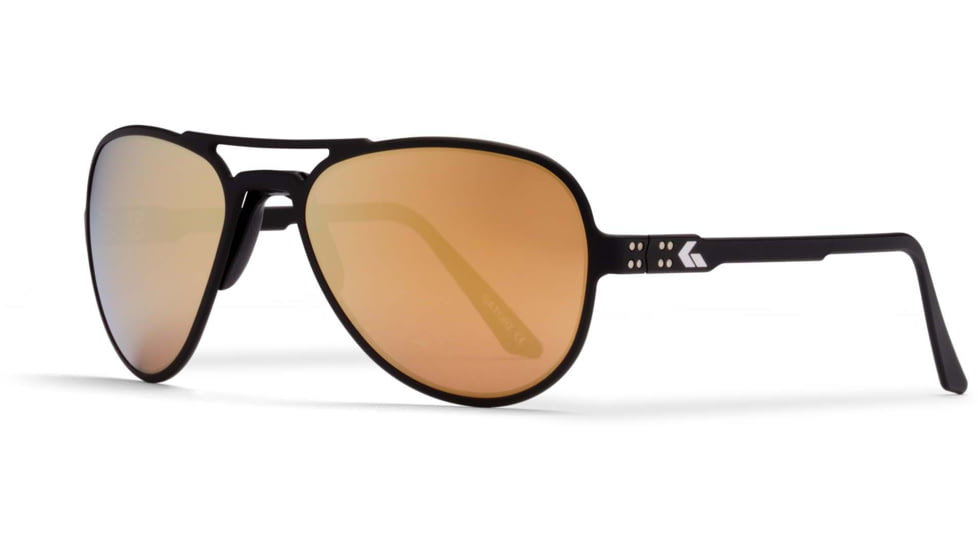 Gatorz Skyhook Sunglasses, Black Frame, Rose Polarized w/Gold Mirror Lens, GZ-09-026