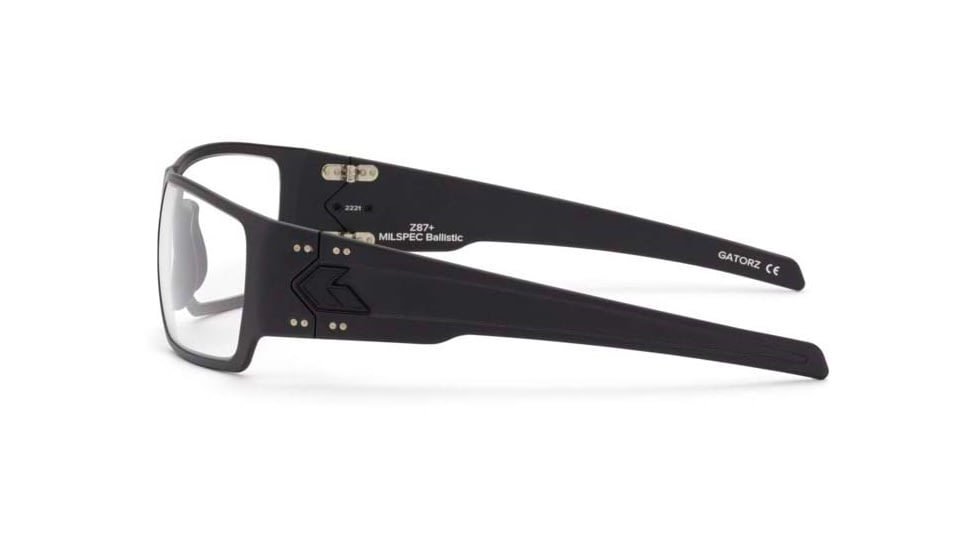 Gatorz Specter Milspec Ballistic Glasses, Cerakote Blackout Frame, Clear w/Anti-Fog Lens, GZ-08-402