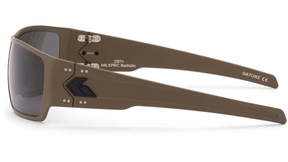 Gatorz Specter Milspec Ballistic Glasses, Cerakote Tan Frame, Smoke w/Anti-Fog Lens, GZ-08-302