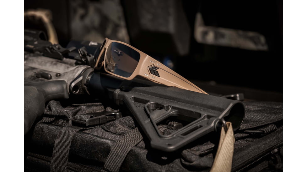 Gatorz Specter Milspec Ballistic Glasses, Cerakote Tan Frame, Smoke w/Anti-Fog Lens, GZ-08-302