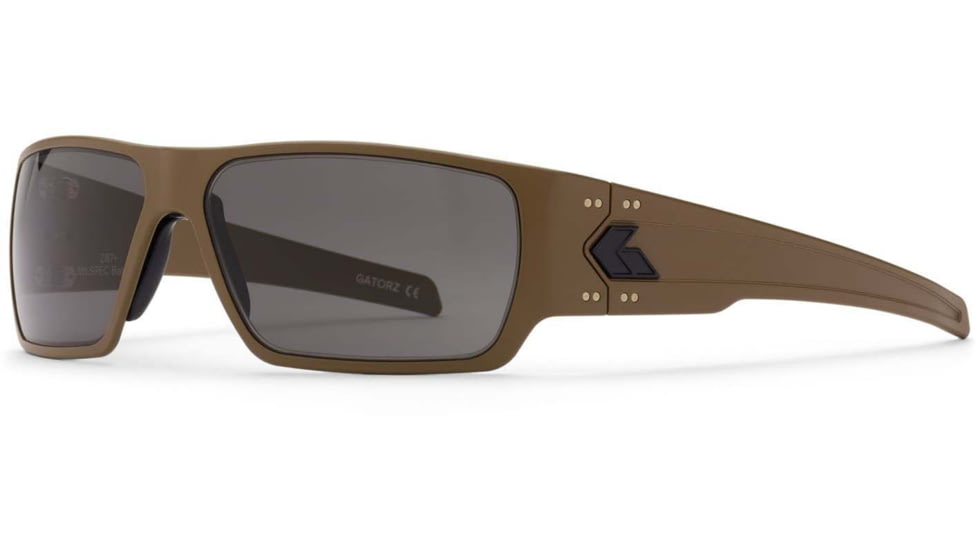 Gatorz Specter Milspec Ballistic Glasses, Cerakote Tan Frame, Smoke w/Anti-Fog Lens, GZ-08-302