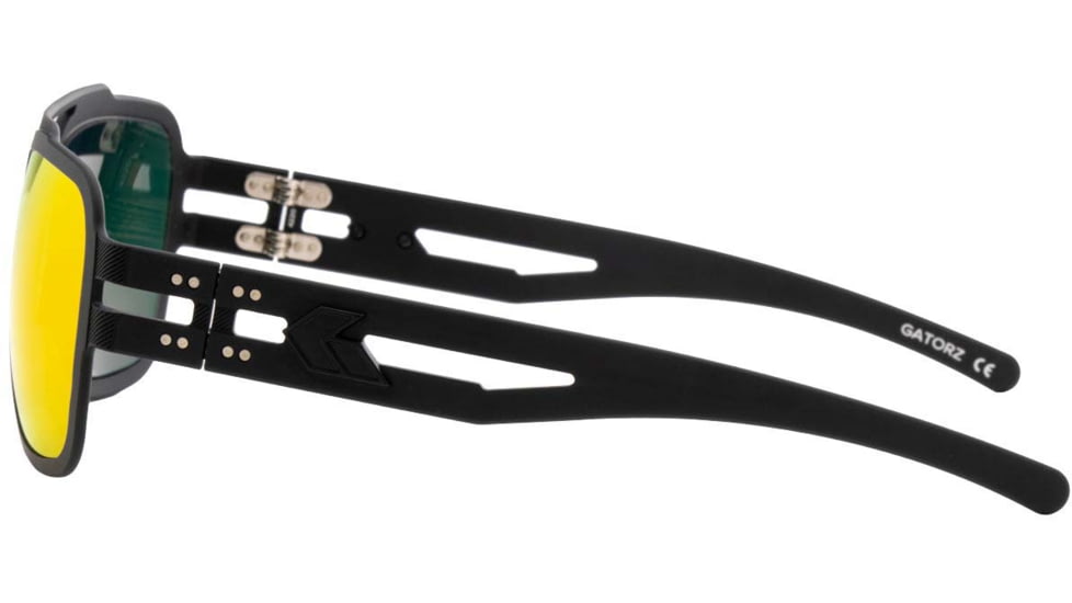Gatorz Stark Sunglasses, Blackout Frame, Smoke Polarized w/Sunburst Mirror Lens, GZ-06-014