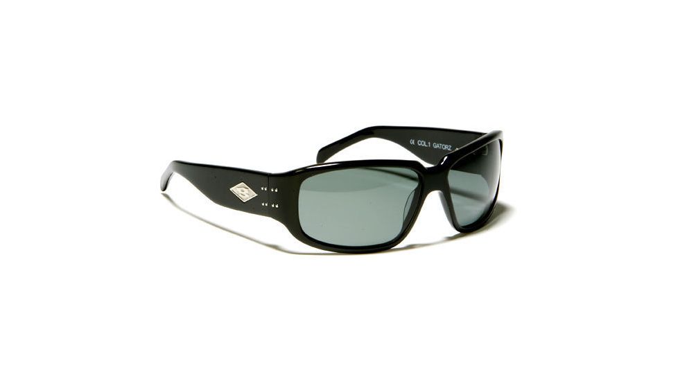 Gatorz Saphron Sunglasses, Black Frame, Grey Lens