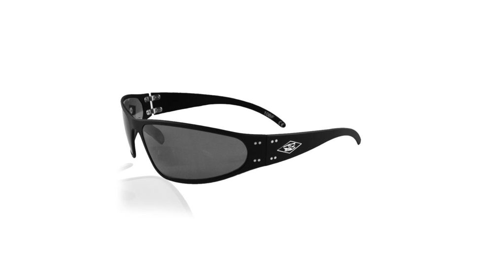 Gatorz Throwback Wraptor Sunglasses,Black Frame w/Throwback Logo,Polarized Smoked Lens, TBG-WRABLK01P