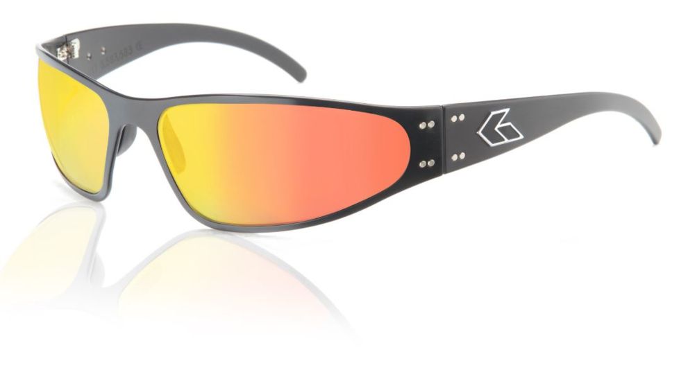 Gatorz Wraptor Sunglasses, Black Frame, Sunburst Lens