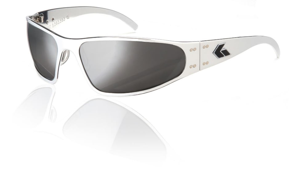 Gatorz Wraptor Sunglasses, Polished Frame, Chrome Lens WRAPOL02