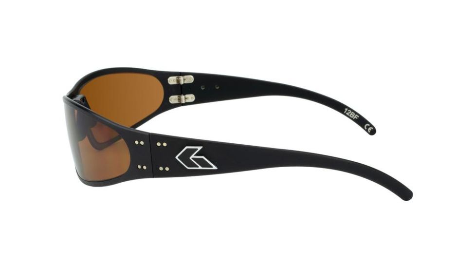 Gatorz Wraptor Sunglasses, Black Frame, Brown Lens WRABLK03