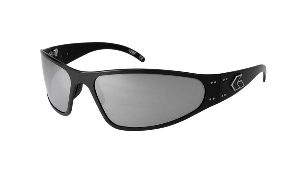 Gatorz Wraptor Sunglasses, Black Frame, Chrome Lens WRABLK02