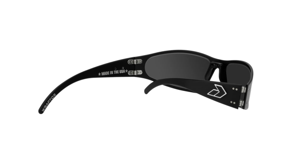 Gatorz Wraptor Sunglasses, Black Frame, Smoked Polarized W/ Chrome Lens, WRABLK01P-C