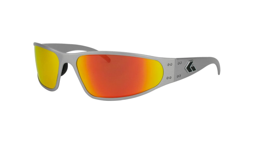 Gatorz Wraptor Sunglasses, Brushed Frame, Sunburst Polarized Lens, WRABRU13P