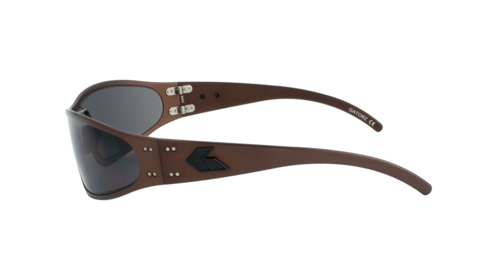 Gatorz Wraptor Sunglasses, Copper Blackout Frame, Smoked Polarized Lens, WRACOP01PMBP