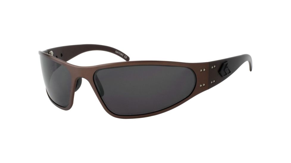 Gatorz Wraptor Sunglasses, Copper Blackout Frame, Smoked Polarized Lens, WRACOP01PMBP