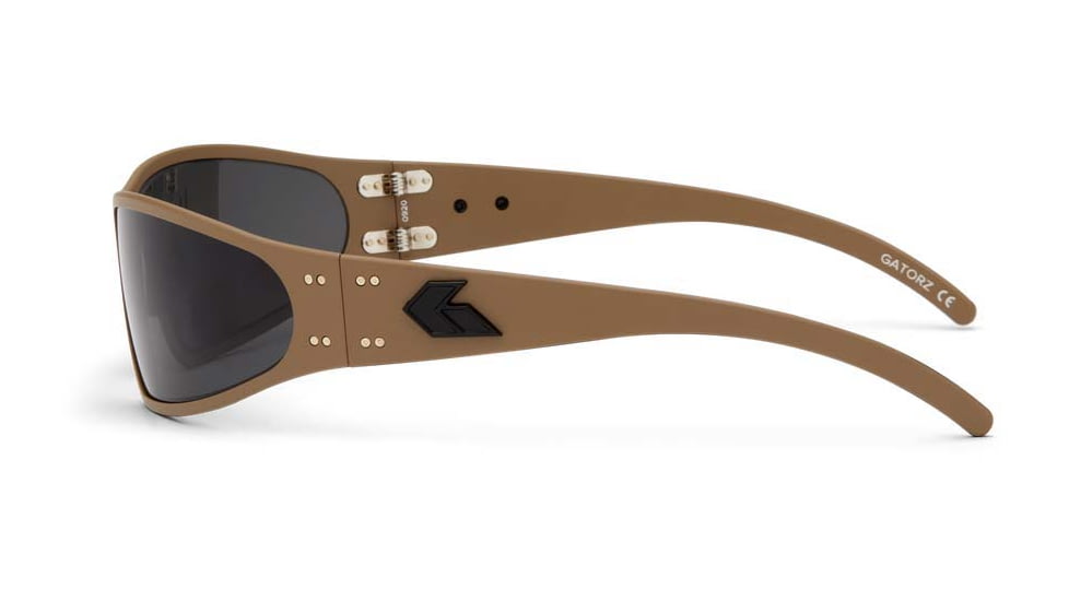 Gatorz Wraptor Sunglasses, Grey Polarized Lens, Cerakote Military Tan Frame, WRACTN01P