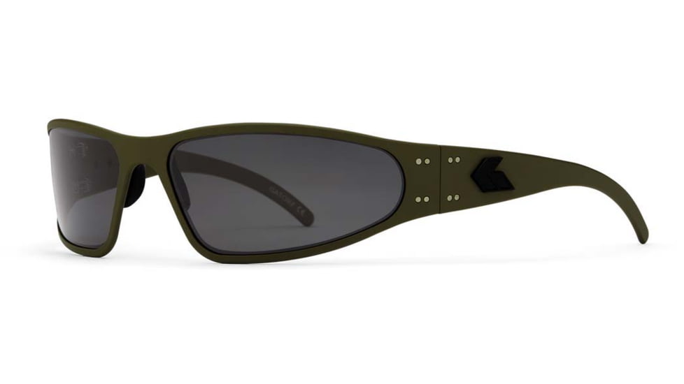 Gatorz Wraptor Sunglasses, Grey Polarized Lens, Cerakote OD Green Frame, WRACOG01P