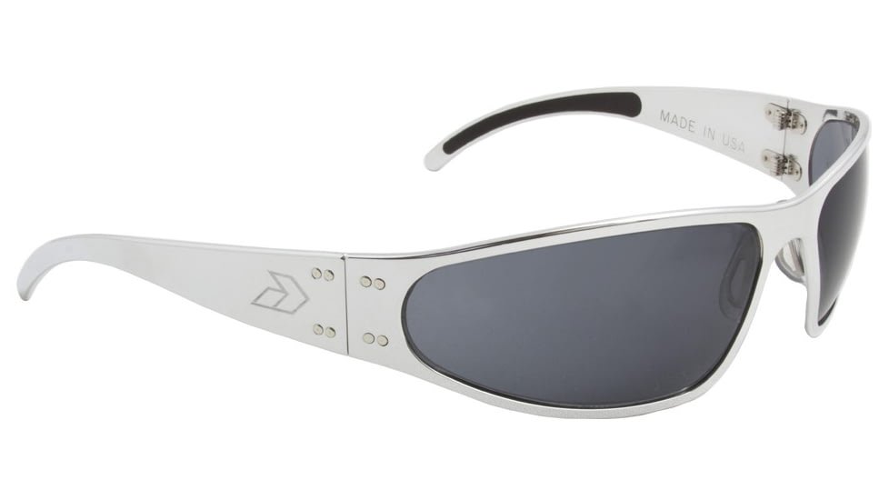 Gatorz Wraptor Sunglasses, Polished Frame, Grey Lens WRAPOL01