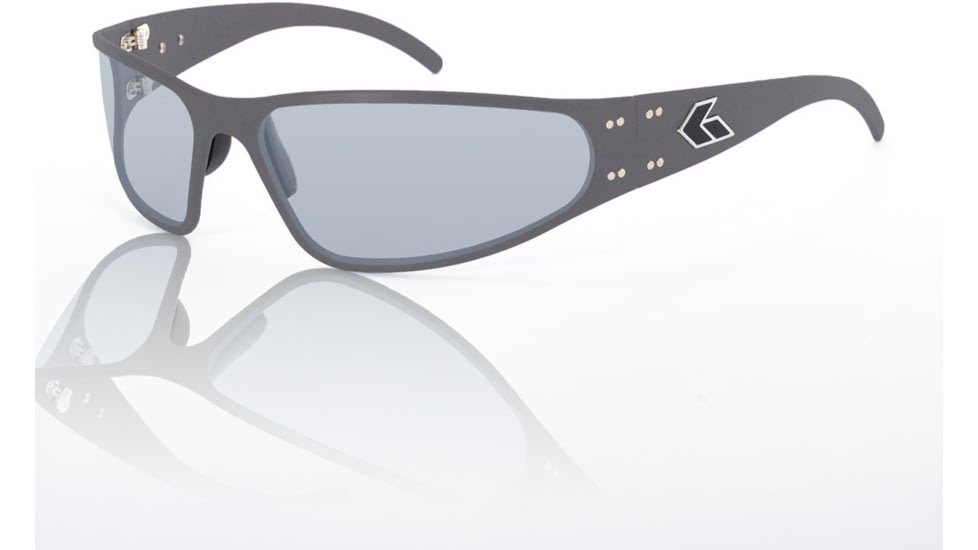 Gatorz Wraptor Sunglasses, Grey Lens, Cerakote Tungsten Frame WRA01