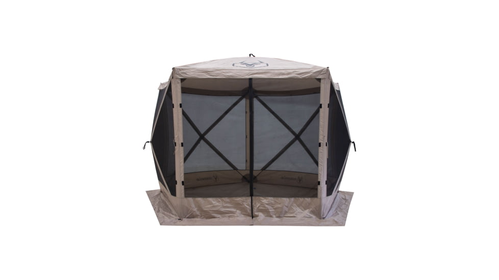 Gazelle G5 5-Sided Portable Gazebo Pop-Up Hub Screen Tent, 3 Wind Panels, Desert Sand, 4-Person, GK907