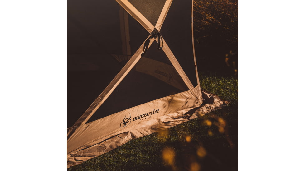 Gazelle G5 5-Sided Portable Gazebo Pop-Up Hub Screen Tent, 3 Wind Panels, Desert Sand, 4-Person, GK907