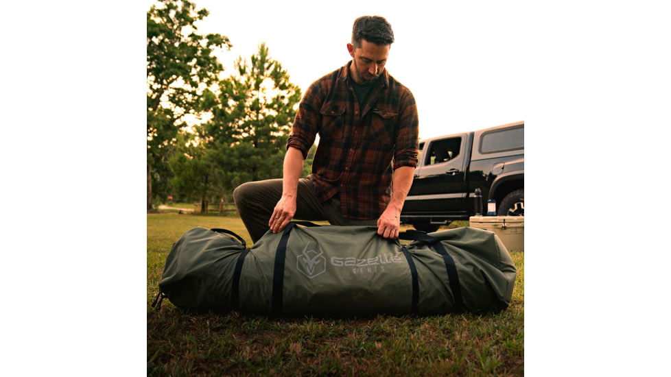 Gazelle Gazelle T3 Tandem Pop-Up Portable Camping Hub Tent, Alpine Green, 6-Person, GT350GR