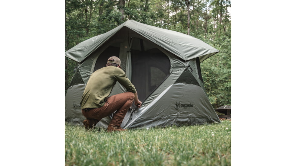 Gazelle T4 4 Person Hub Tent, Alpine Green, 012642022401