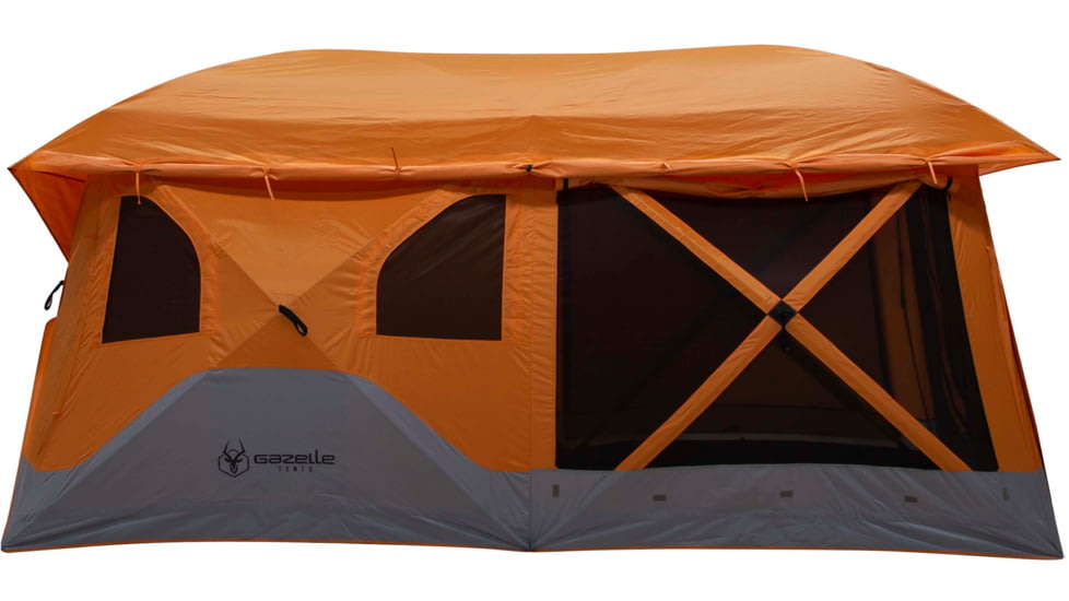 Gazelle T4 Plus Hub Tent With Screen Room, Sunten/Sedona Orange, 012642022388