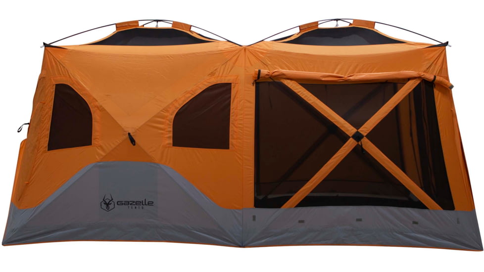 Gazelle T4 Plus Hub Tent With Screen Room, Sunten/Sedona Orange, 012642022388