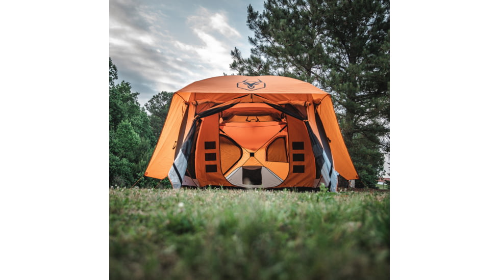 Gazelle T4 Plus Hub Tent With Screen Room, Sunten/Sedona Orange, 012642022388