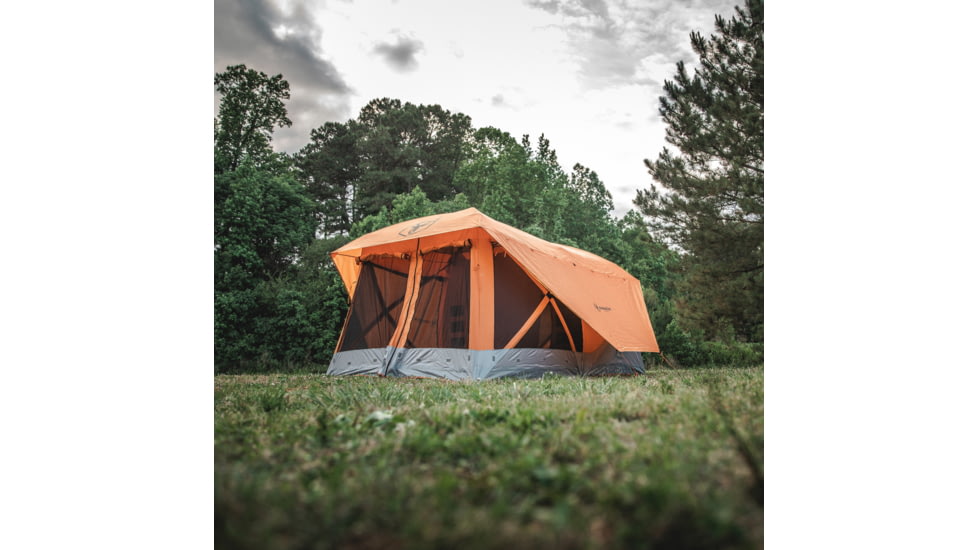 Gazelle T4 Plus Hub Tent With Screen Room, Sunten/Sedona Orange, 012642022388