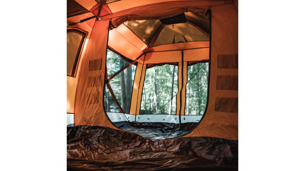 Gazelle T4 Plus Hub Tent With Screen Room, Sunten/Sedona Orange, 012642022388