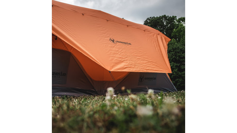 Gazelle T4 Plus Hub Tent With Screen Room, Sunten/Sedona Orange, 012642022388