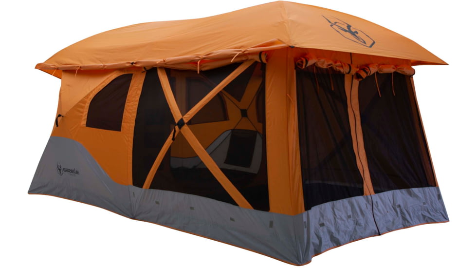 Gazelle T4 Plus Hub Tent With Screen Room, Sunten/Sedona Orange, 012642022388