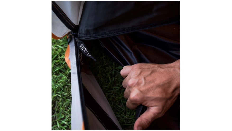 Gazelle T4 Plus Hub Tent With Screen Room, Sunten/Sedona Orange, 012642022388