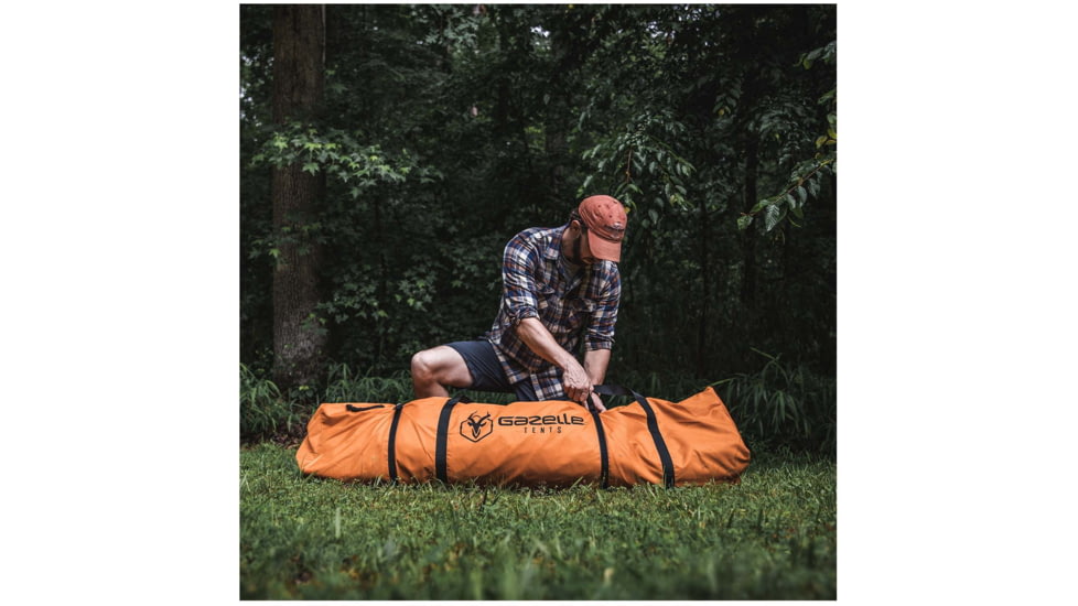 Gazelle T4 Plus Hub Tent With Screen Room, Sunten/Sedona Orange, 012642022388